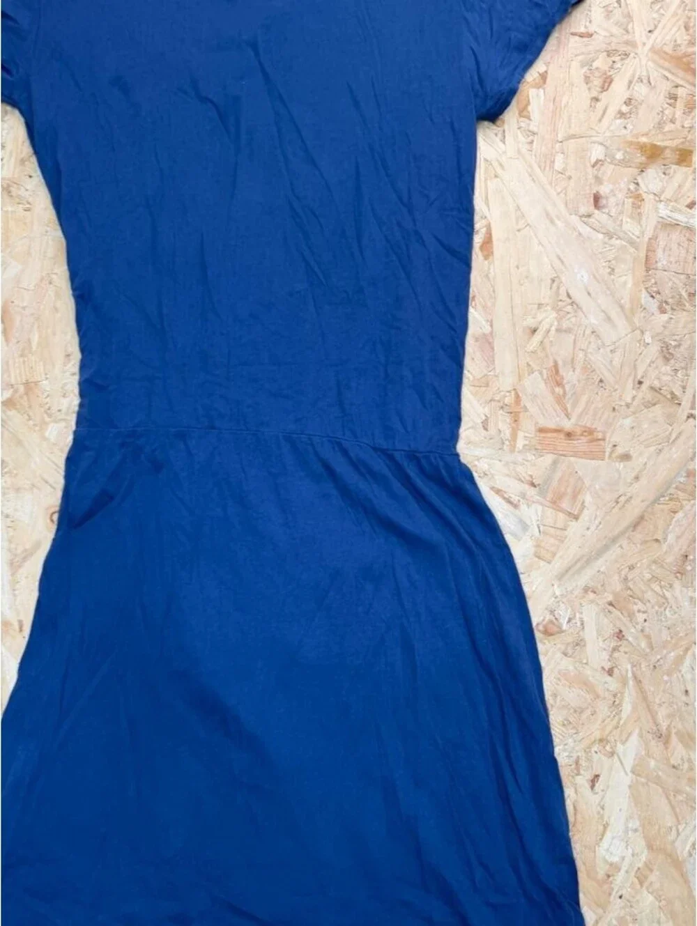 Polo Ralph Lauren Womens Dress S Blue Cotton Short Sleeve Tie Waist Knit Casual